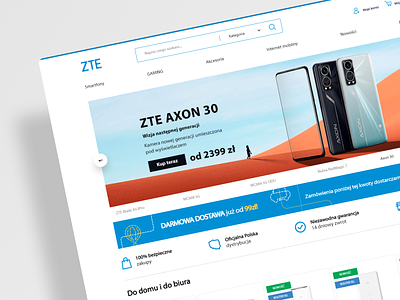 ZTE eCommerce web and mobile design devices ecommerce figma marketing mobile shop smartphone ui ux webdesign website