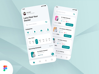 Doctor Appointment Booking App appointment branding calender call doctor health hospital logo medical medicine ui ux