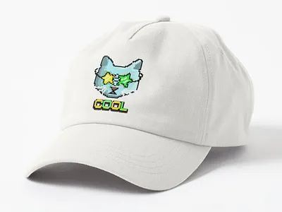 Hat with the cute cat head animal character animal illustration animation branding cat cat lovers character character design cute cat design graphic design illustration illustration character kitten logo pixel art pixel character product design star ui