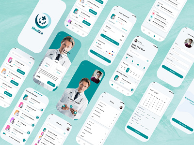 Doctor Appointment Booking App appointment branding calender call doctor health hospital logo medicals medicine ui ux