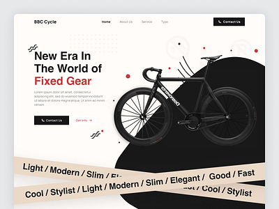 Fixed Gear cycle fixie ui ux web web design