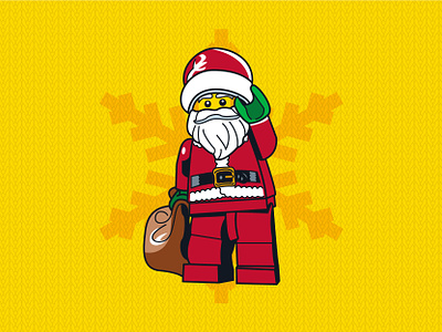 Lego Holiday - Santa Illustration apparel branding christmas design graphic design holiday illustration illustrator lego legos line art logo merch santa santa clause style guide vector art winter