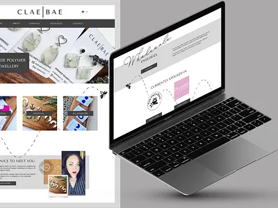 Clae Bae Design Landing Page Design branding design graphic design illustration logo typography ui web design