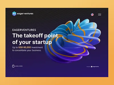 Eagerventures | Website Design branding design illustration landing ui ui design ux website