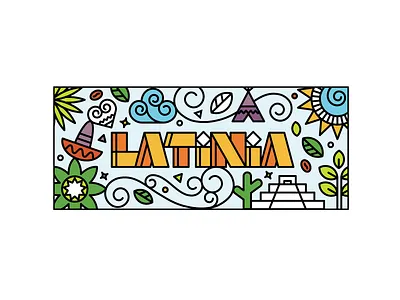 Latinia america branding colorful design dubai food latin latinia logo logotype modern restaurant simple
