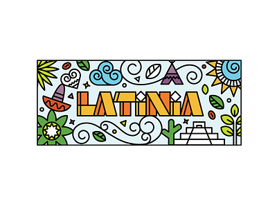 Latinia america branding colorful design dubai food latin latinia logo logotype modern restaurant simple