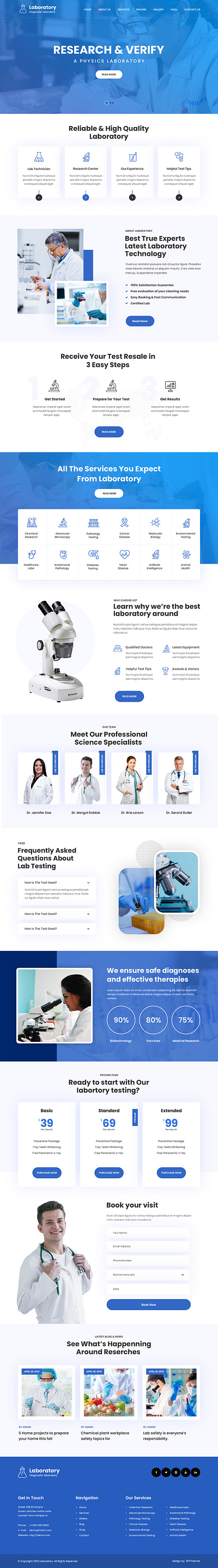 Laboratory Pro - Laboratory WordPress Theme