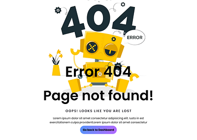 Error 404 page not found error404 errorpage figma ui