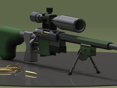Sniper Rifle 3D Model 3d 3d art 3d asset 3d model 3d scene 3ds max action game blender branding bullet design game game graphics gun gun model nft rifle shooting sniper sniper3d