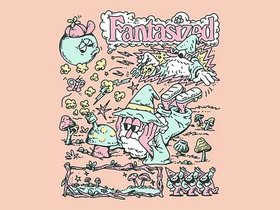 Fantasized artwork cartoon design drawing fantasy graphic design illustration trippy wizard
