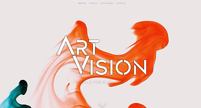 Art Vision Murals Website clean colors landing page mural ui ux video web website