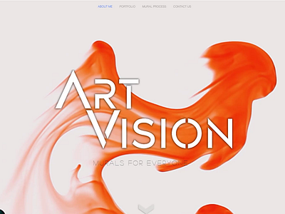 Art Vision Murals Website clean colors landing page mural ui ux video web website