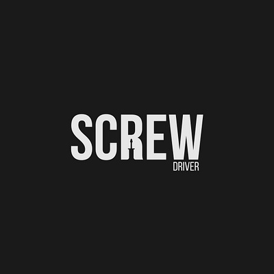 Screw driver logo brand identity branding illustrator logo logo design minimalist screw driver typography vector wordmark
