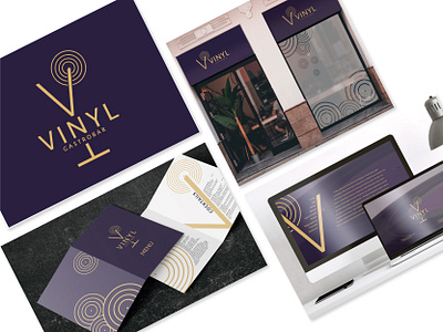 Gastrobar "Vinyl" branding graphic design identity logo vector