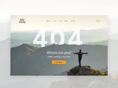 Page 404 concept design landing page 404 ui ux web design