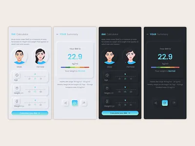 BMI Calculator App UI Design 3d animation app branding design graphic design illustration logo motion graphics typography ui ux vector