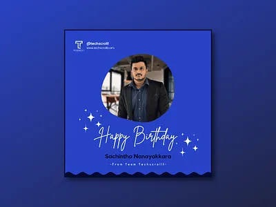 Techscrolll Birthday branding corporate design graphic design illustration posters