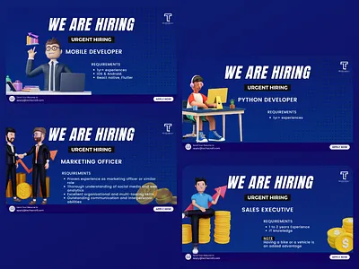 Techscrolll Jobs branding design graphic design inforgraphics posters smm