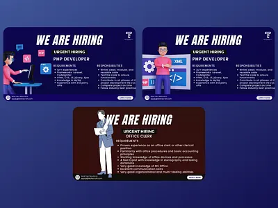 Techscrolll Jobs branding graphic design inforgraphics jobs marketing posters