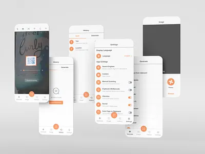 QR Code Scanner App UI 3d animation app branding design graphic design illustration logo motion graphics typography ui ux vector