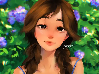 🌿☀️ anime art character cute design drawings girl girl character illustration