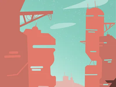 Futuristic City cartoon city digital art futuristic graphic design illustration