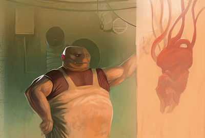 Badlands Butcher art characterart characterdesign conceptart design dnd fantasy illustration logo rpg scifi