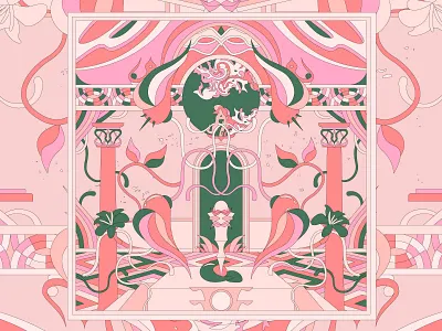 Splendor abstrac illustration abstract color combination color palette color sceme colorful flower grid illustrator lush pastel colors pink splendor symbols vector vector art vectorart vectors vlddmrr warm colors