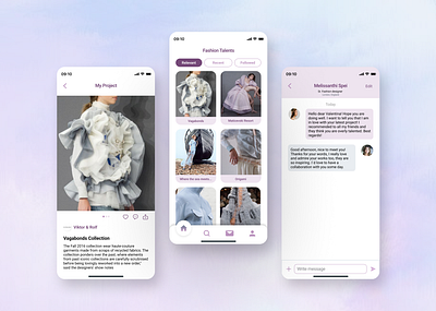Fashion Talents App app branding design graphic design illustration logo ui user experience ux vector