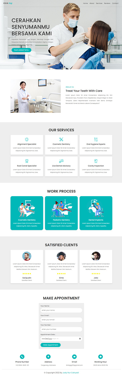 Dental Clinic Web Design dental dental clinic dentist design graphic design ui ux web web design