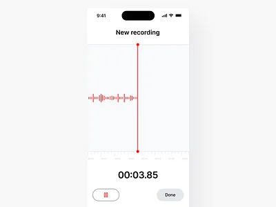 Pushing Pixels - Day 5 - Mobile audio recording audio recording ios voice record audio ui record sound ui recording audio recording ui sound recording ui ui ui design ui voice recording uidesign uxui voice memo voice recording ui
