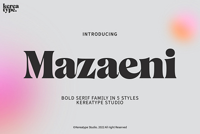 Mazaeni - Bold Serif Family handwritten font