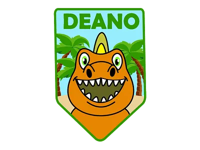 Deano art branding cartoon design dinosaur graphic design illustration illustrator logo logotype typography