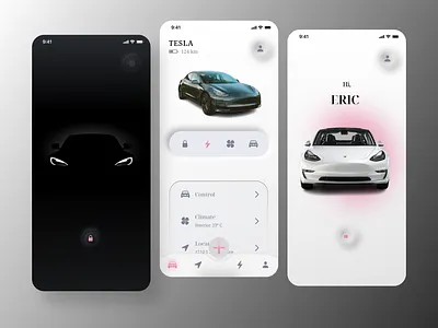 UI Tesla App app design ui