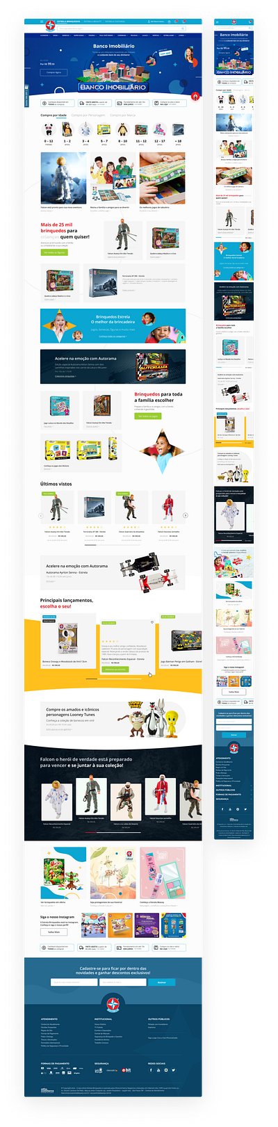 Real Project - Design E-commerce Estrela Brinquedos design ecommerce estrela brinquedos falcon figma icon kids mobile online store toys ui ux woocommerce