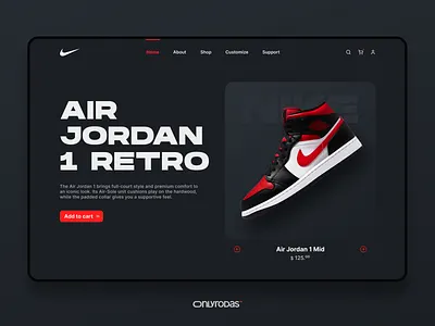 NIKE - Sneaker Store Website design graphic design interface interface design landing nike sneakers store ui uiux uxui web webdesign websitedesign