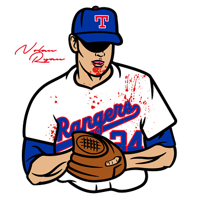 Nolan Ryan 2022 baseball branding design graphic design illustration nolanryan papajart rangers texas texasrangers vector