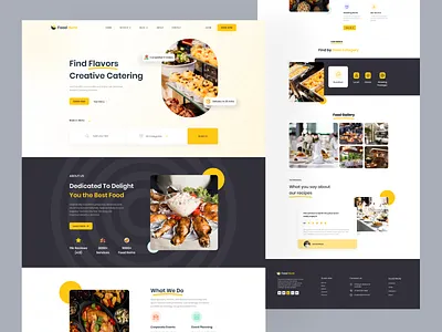 🍱 Food Catering Website Design.👌 booking service cafe catering delivery eating ecommerce food app food catering food delivery food order food takeaway healthy hero section landing page organic restaurants ui uiux webdesign website design