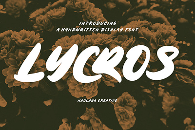 Lycros Handwritten Display Font 3d animation branding design font fonts graphic design illustration logo motion graphics nostalgic ui