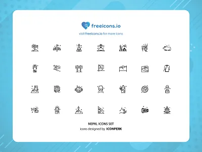 Nepal Icon Set animation branding design free icons graphic design icon illustration logo logo design motion graphics poster design ui vector vector logo web