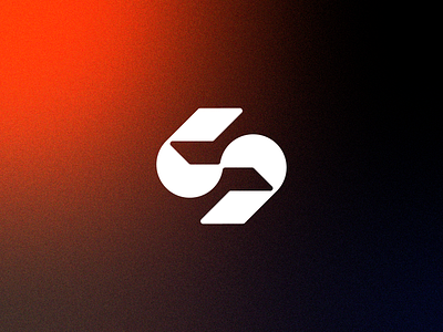 Letter S black brand branding factory industry letter s logo machine orange paper s