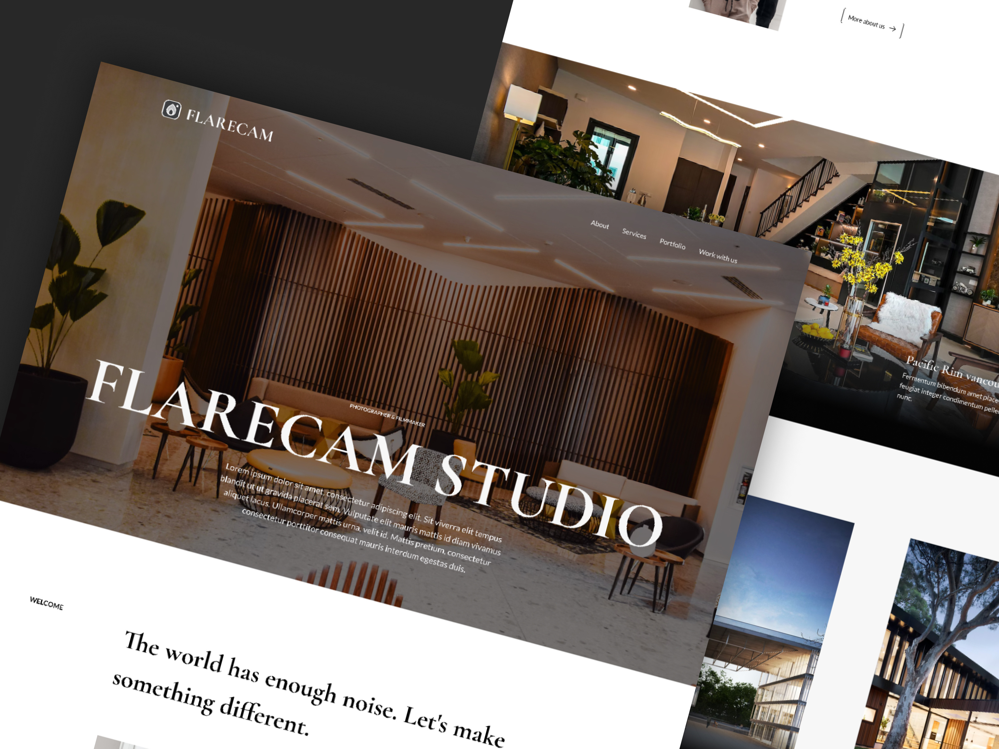 Example of Portfolio website for photographers
