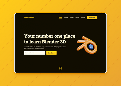 Super Blender - Blender Tutorials Hub design hero section ui ui design web design website