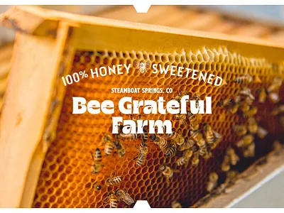 Bee Grateful Farm branding honey packaging