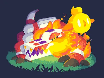 loudbone digital art illustration pixel art pokemon retro