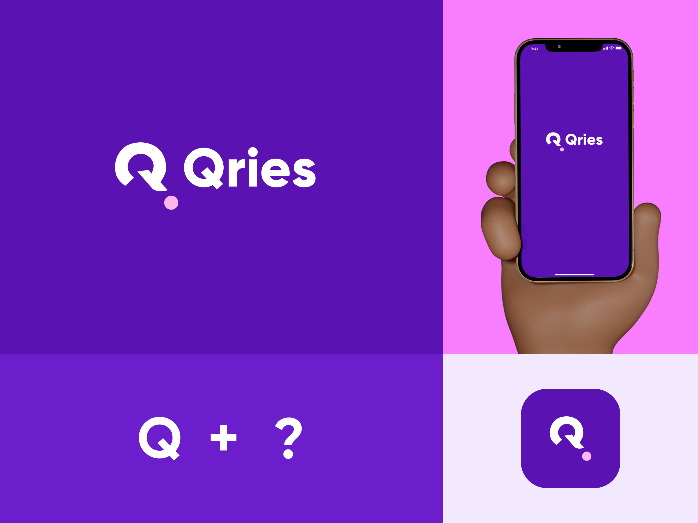 QRIES - Logo design, Identity brand brand identity branding design graphic design icon identity logo logo design logo mark logos logotype mark marketing minimalist questionaire vector