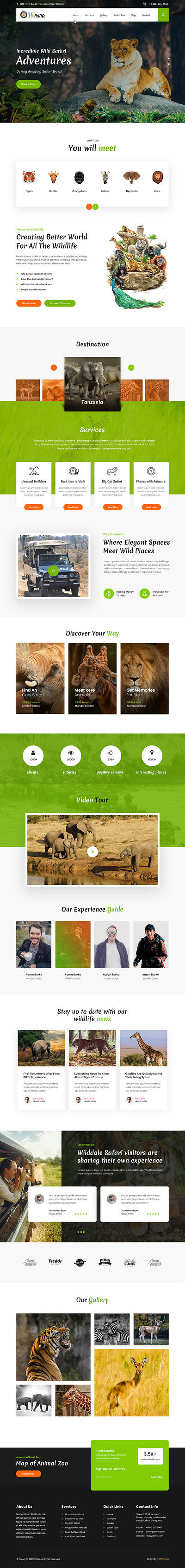 SKT Wildlife - Free Wild World WordPress Theme wild habitat wp template