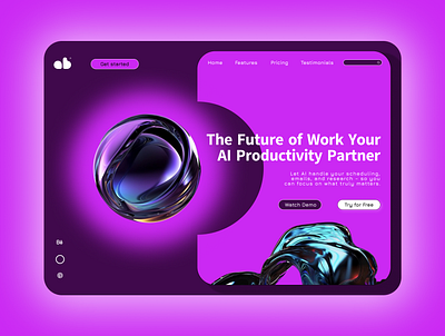 The Future of Work – Your AI Productivity Partner. freelance freelance design landing page product design ui ui trends ui ux ux design