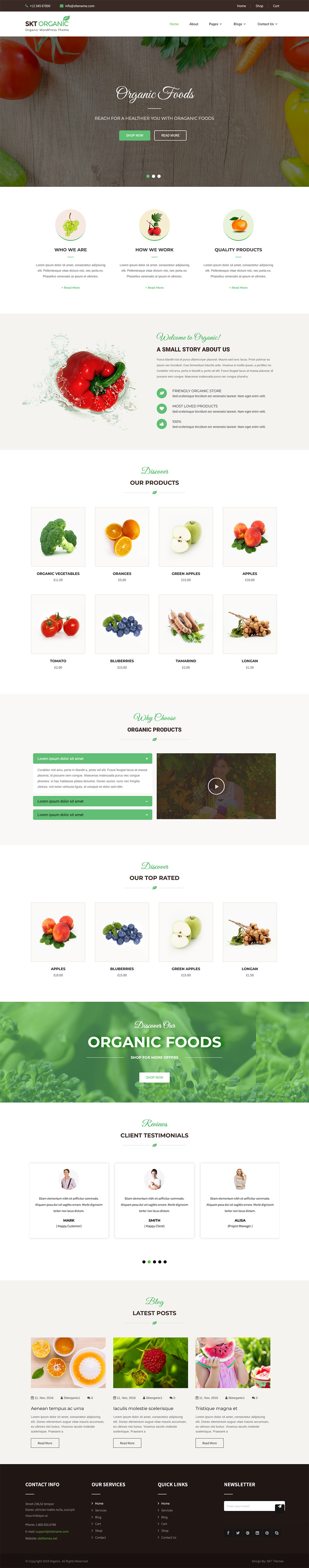 Organic Lite - Free Farming WordPress Theme vegetable farm wp theme