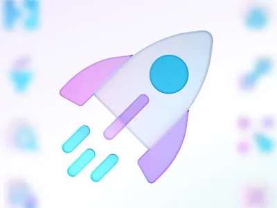 Blockchain glass 3D icons 3d illustration 3d renderind blockchain cryptocurrency glass graphic design icons illustration launch onboarding rocket smart contract start up to the moon web3.0